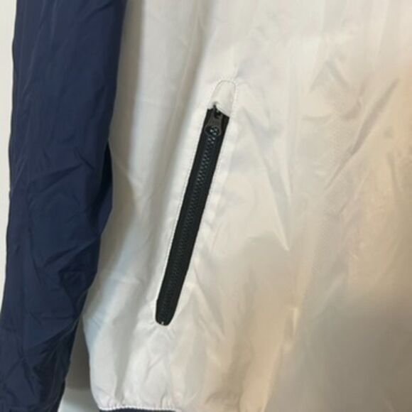 Nike Womens Windbreaker Size Large Long Sleeve Black White Full Zip-up - Picture 2 of 16